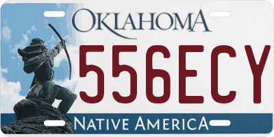 OK license plate 556ECY