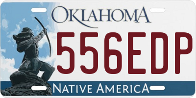 OK license plate 556EDP