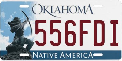OK license plate 556FDI