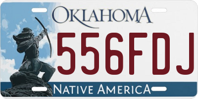 OK license plate 556FDJ