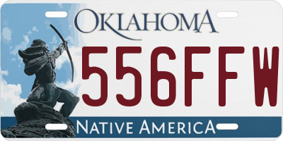 OK license plate 556FFW