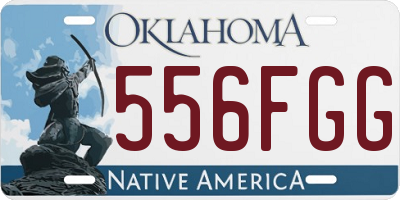 OK license plate 556FGG