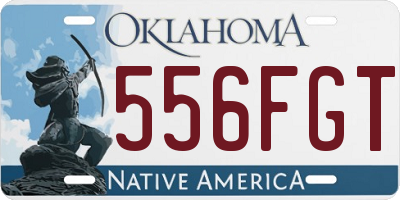 OK license plate 556FGT