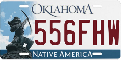OK license plate 556FHW