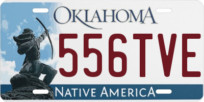 OK license plate 556TVE