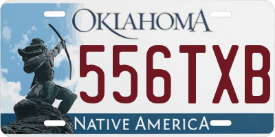 OK license plate 556TXB