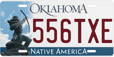 OK license plate 556TXE