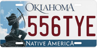 OK license plate 556TYE