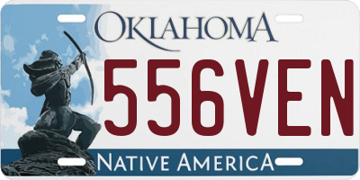 OK license plate 556VEN