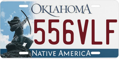 OK license plate 556VLF