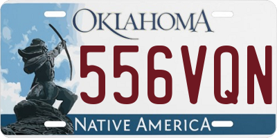 OK license plate 556VQN