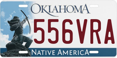 OK license plate 556VRA