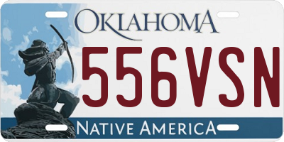 OK license plate 556VSN
