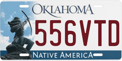 OK license plate 556VTD