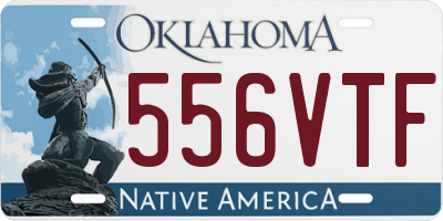 OK license plate 556VTF
