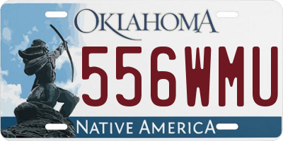 OK license plate 556WMU