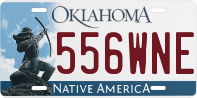 OK license plate 556WNE