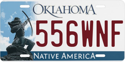 OK license plate 556WNF