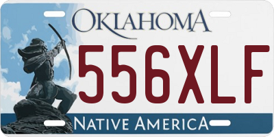 OK license plate 556XLF