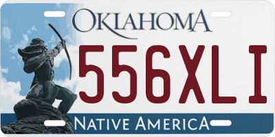 OK license plate 556XLI