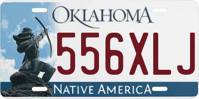 OK license plate 556XLJ