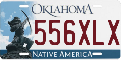 OK license plate 556XLX