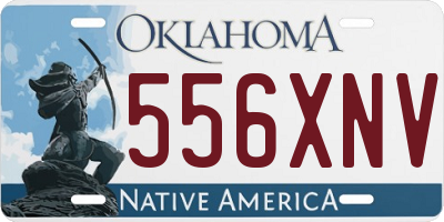 OK license plate 556XNV
