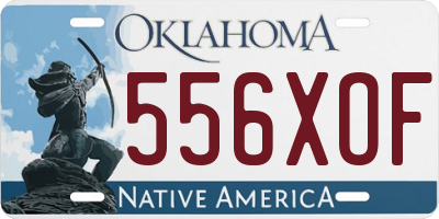OK license plate 556XOF
