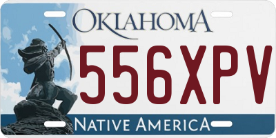 OK license plate 556XPV