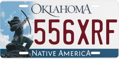 OK license plate 556XRF