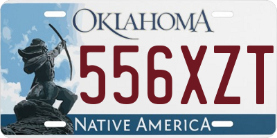 OK license plate 556XZT