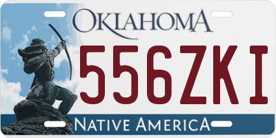 OK license plate 556ZKI