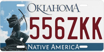 OK license plate 556ZKK