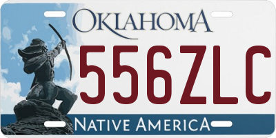 OK license plate 556ZLC