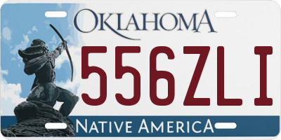 OK license plate 556ZLI