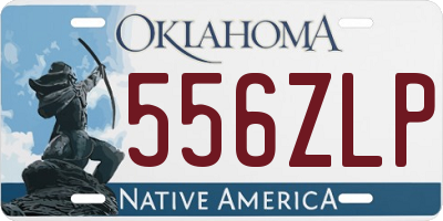 OK license plate 556ZLP