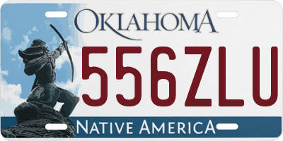 OK license plate 556ZLU