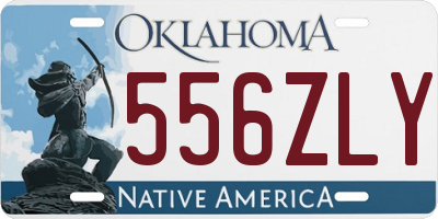 OK license plate 556ZLY