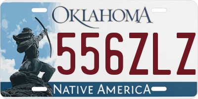 OK license plate 556ZLZ