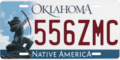 OK license plate 556ZMC
