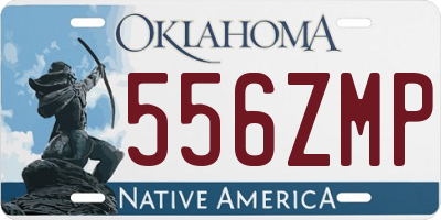 OK license plate 556ZMP