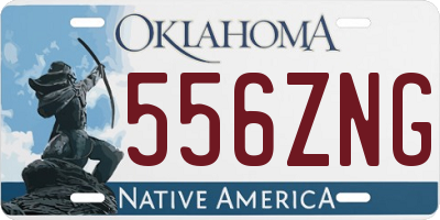 OK license plate 556ZNG