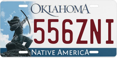 OK license plate 556ZNI