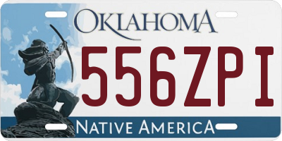 OK license plate 556ZPI