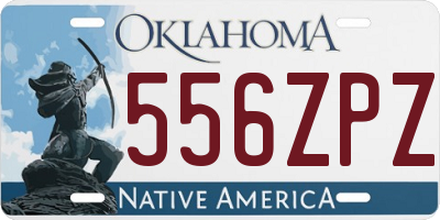 OK license plate 556ZPZ