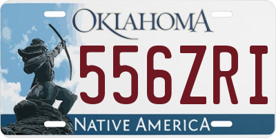 OK license plate 556ZRI