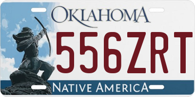 OK license plate 556ZRT