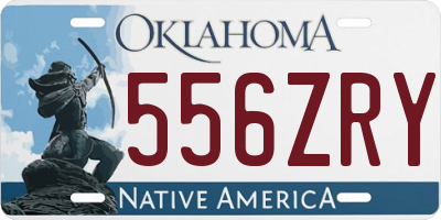 OK license plate 556ZRY