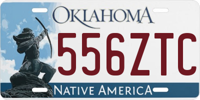 OK license plate 556ZTC