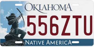OK license plate 556ZTU